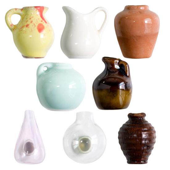 3/5/8 шт 3D Цветочная ваза Магнит на холодильник Домашний Офис Кухня Шкафчик Холодильник Мини Керамическая ваза Магнитное украшение Орнамент