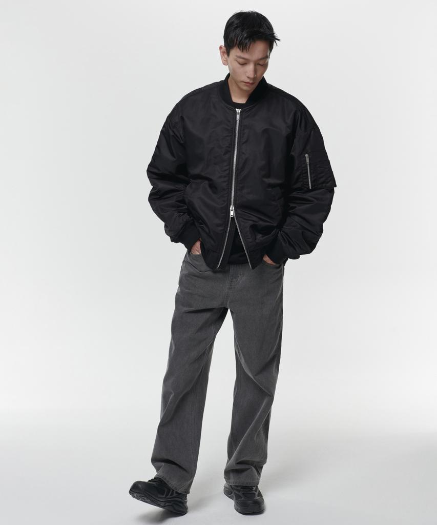 Musinsa Standard Oversized Ma-1 Bomber Jacket [Black]