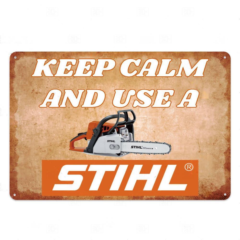 Металлическая табличка с цепной пилой, металлическая винтажная жестяная вывеска, настенный декор для человека, декоративная тарелка в пещере