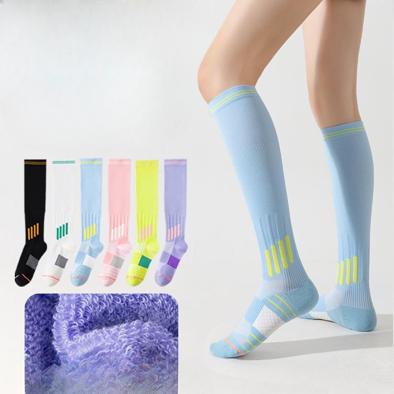 Ladies Spring and Autumn New Sports Running Yoga Fitness Thin Leg Non-slip Pressure Long Leg Socks
