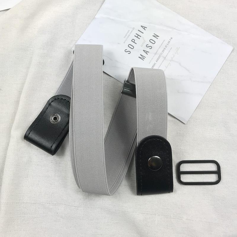 Невидимый ленивый пояс женский эластичный джинсовый ремень простой высокая плотность тянется как растягивающаяся пряжка бесплатно