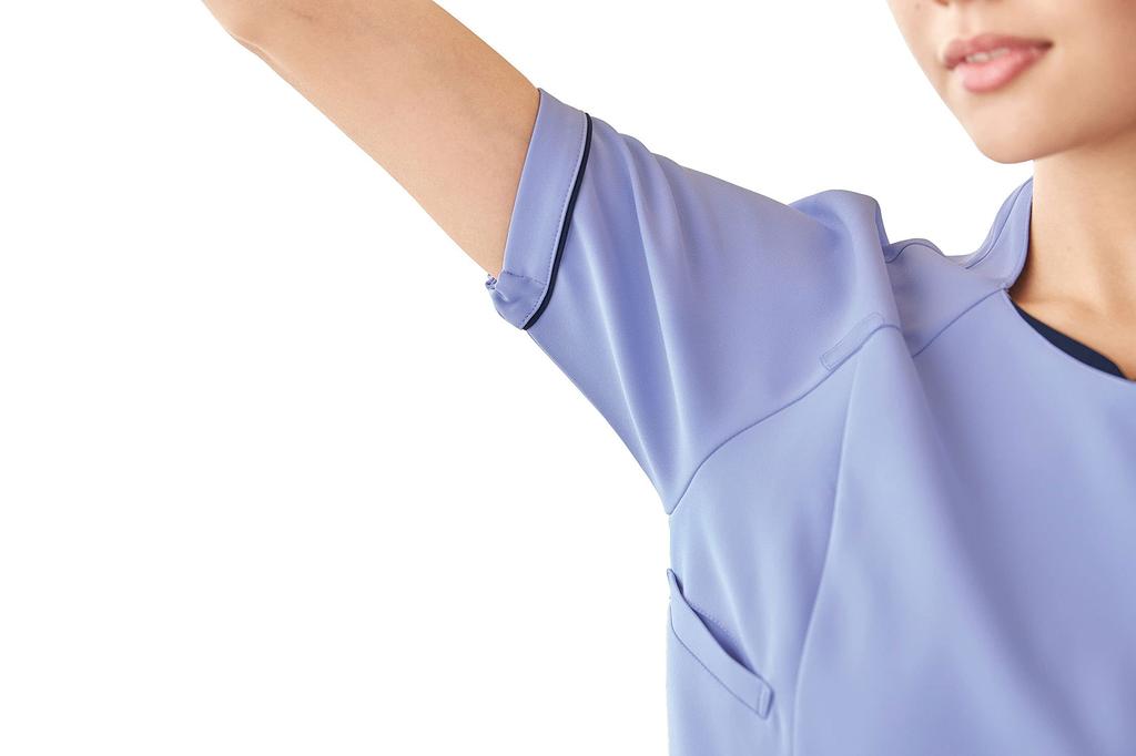 White Coat Scrub Medical Zip Scrub Easy To Move 4 7064SC M Green X Dark Navy Japan S To Japanese Size [Zip Scrub] Women's (Equivalent S)