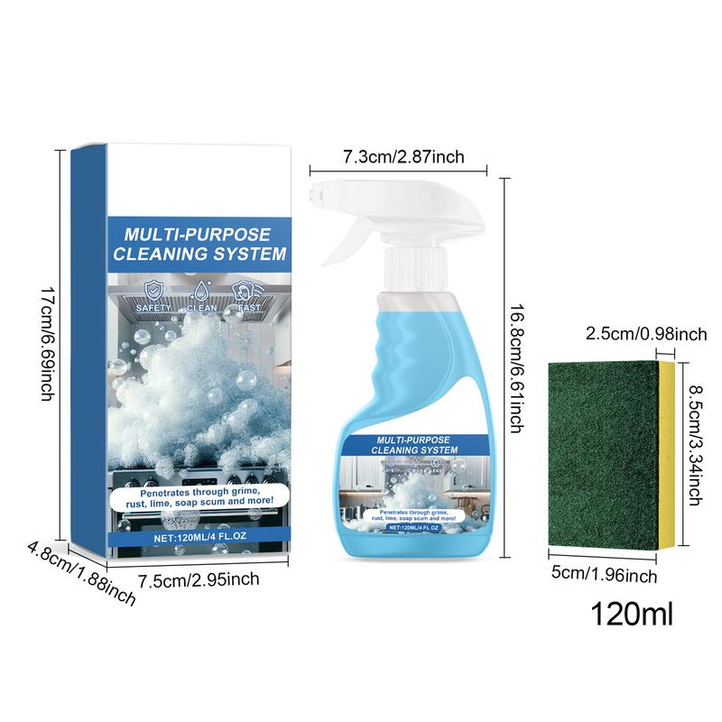 Foam Spray All Purpose Cleaner Gentle Foam Spray Foam Cleaner Oven Safe Household Cleaners For Range Hoods & Exhaust Fans