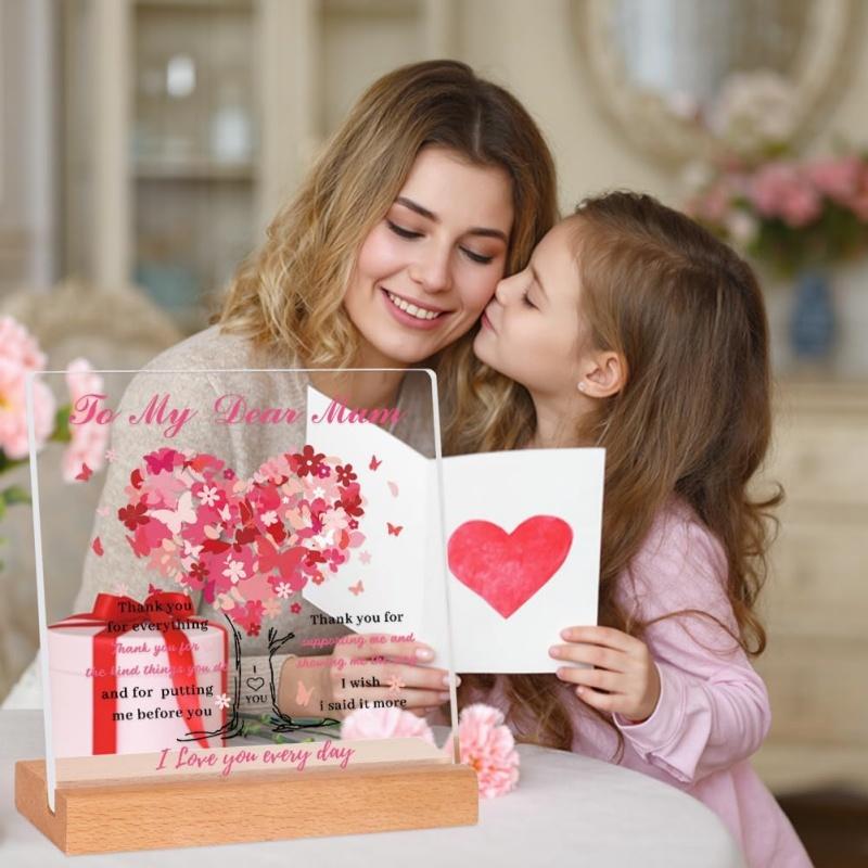 Acrylic Desk Plaque Decor Sign Birthday Mother's Day Gift for Mum from Daughter