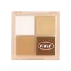 Makeup National Certification Practical Materials Face Cream 4 Color Soft Cover Contouring Palette, Soft Cover Contouring Palette 01, 1 Piece