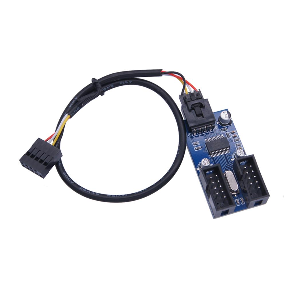 9Pin USB Splitter Professional Motherboard 9Pin USB HUB 1 to 2/4 Female Port Splitter USB Extension Connector