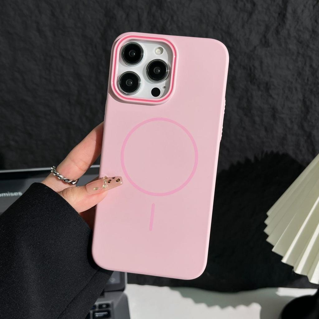 Soft PC Shell Couple Anti-fingerprint Solid Color Cute New Skin-feel Hard Shell Internet Celebrity All-inclusive Light Luxury Mobile Phone Case
