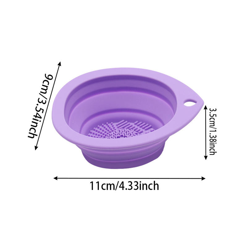 Складная чистящая салфетка для кистей для макияжа, силиконовая чистящая салфетка для косметических принадлежностей, средство для мытья