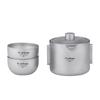 Ti Artisan Titanium Tea Set, Double-walled Teapot and Teacup, 180ml, with Storage Bag, Lightweight for Outdoors and Travel (Sanded)