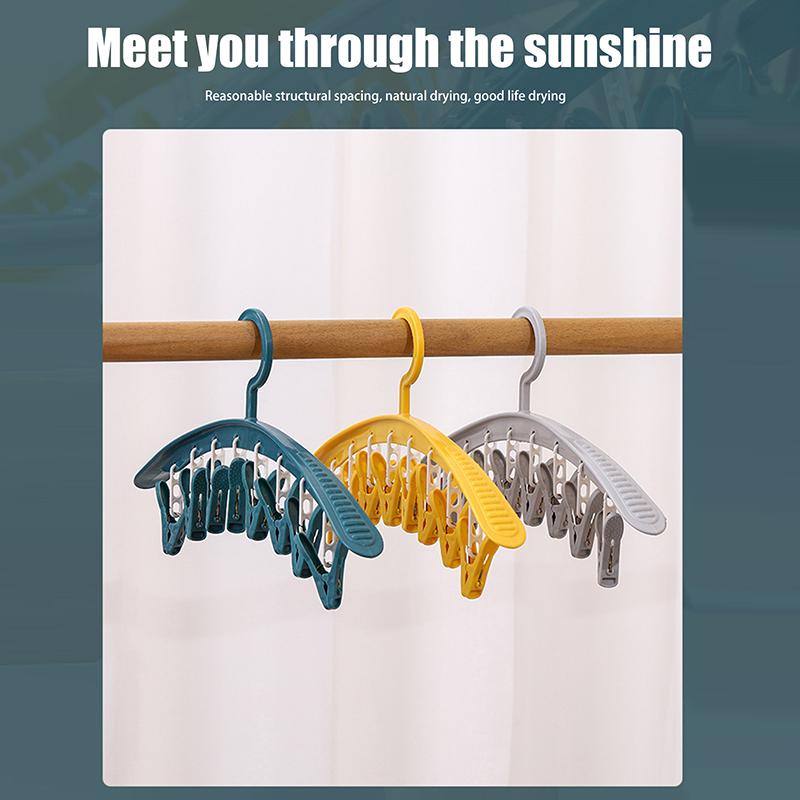 Бытовая многофункциональная бесследная вешалка для одежды, ветрозащитная пластиковая утолщенная сушилка, зажим для носков и нижнего белья, вешалка для одежды