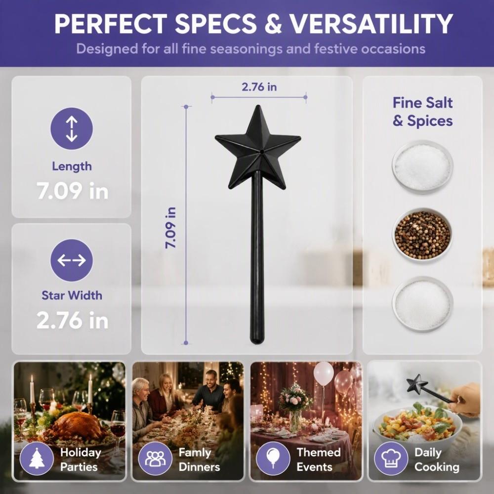 Black Salt Dispenser Wand Refillable Seasoning Dispenser Seasoning Shaker Wand Family Gathering