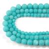 Синие бусины из натурального камня амазонита, матовый нефрит, круглые свободные бусины-разделители для изготовления ювелирных изделий, браслет, ожерелье, 6 мм, 8 мм, 10 мм