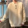 JEEP SPIRIT Men's Stand-Collar Pullover Sweater