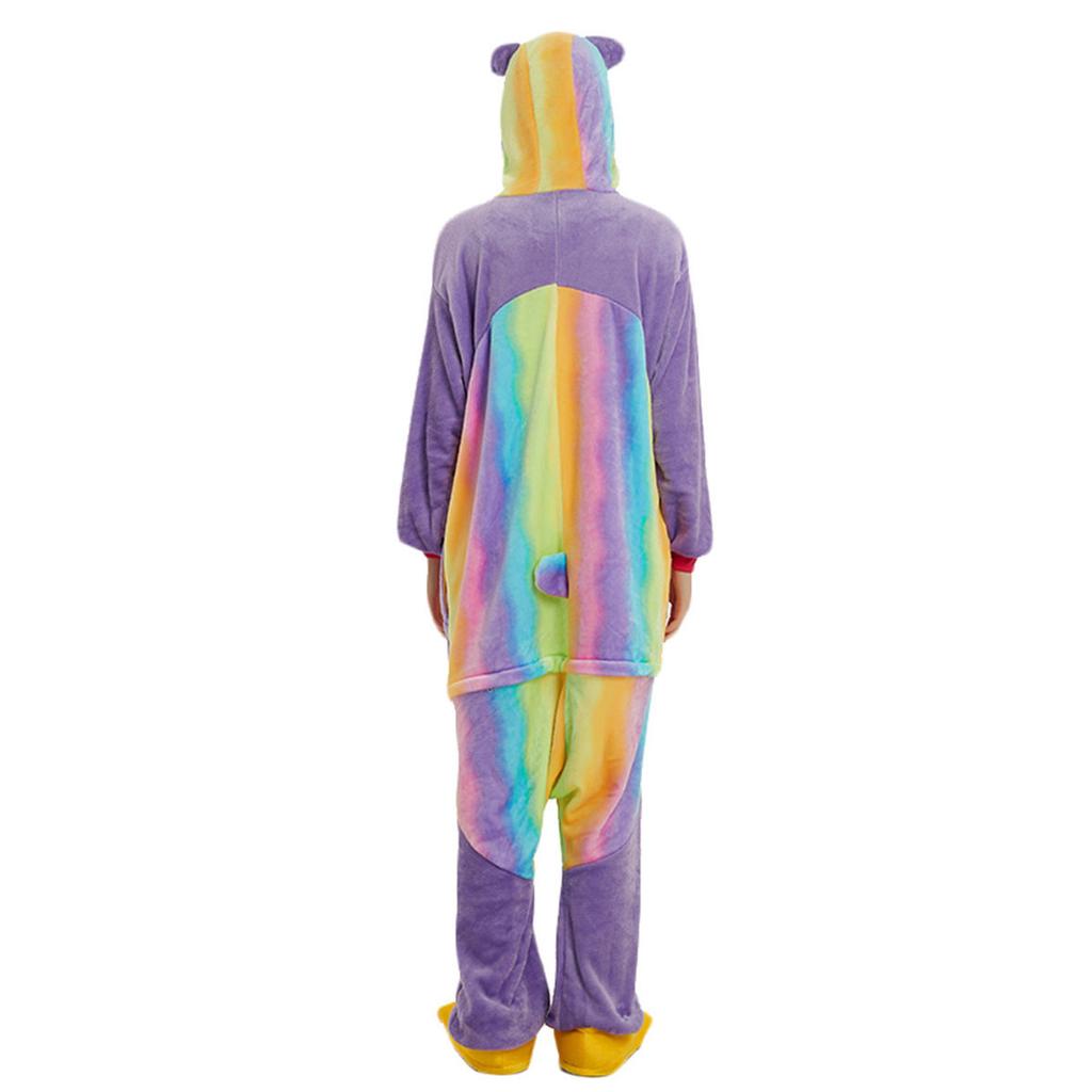 Women Flannel Cartoon One-Piece Pajamas Keep Warm Pajamas