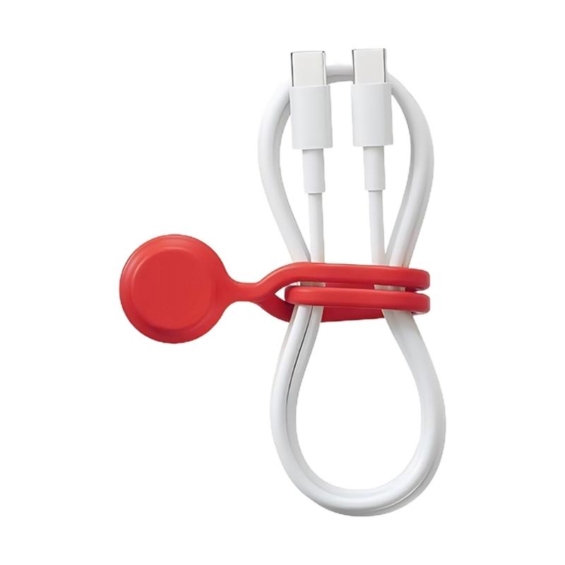 Набор из 10 многоразовых магнитных кабельных стяжек для организации шнуров, силиконовые магнитные стяжки для связывания вещей, закладка для книги