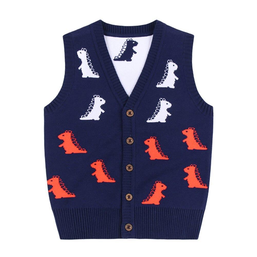 Осень-зима детский вязаный свитер, жилет, кардиган, детский свитер с v-образным вырезом для мальчиков, жилет на пуговицах, повседневная верхняя одежда для маленьких девочек, От 1 до 7 лет