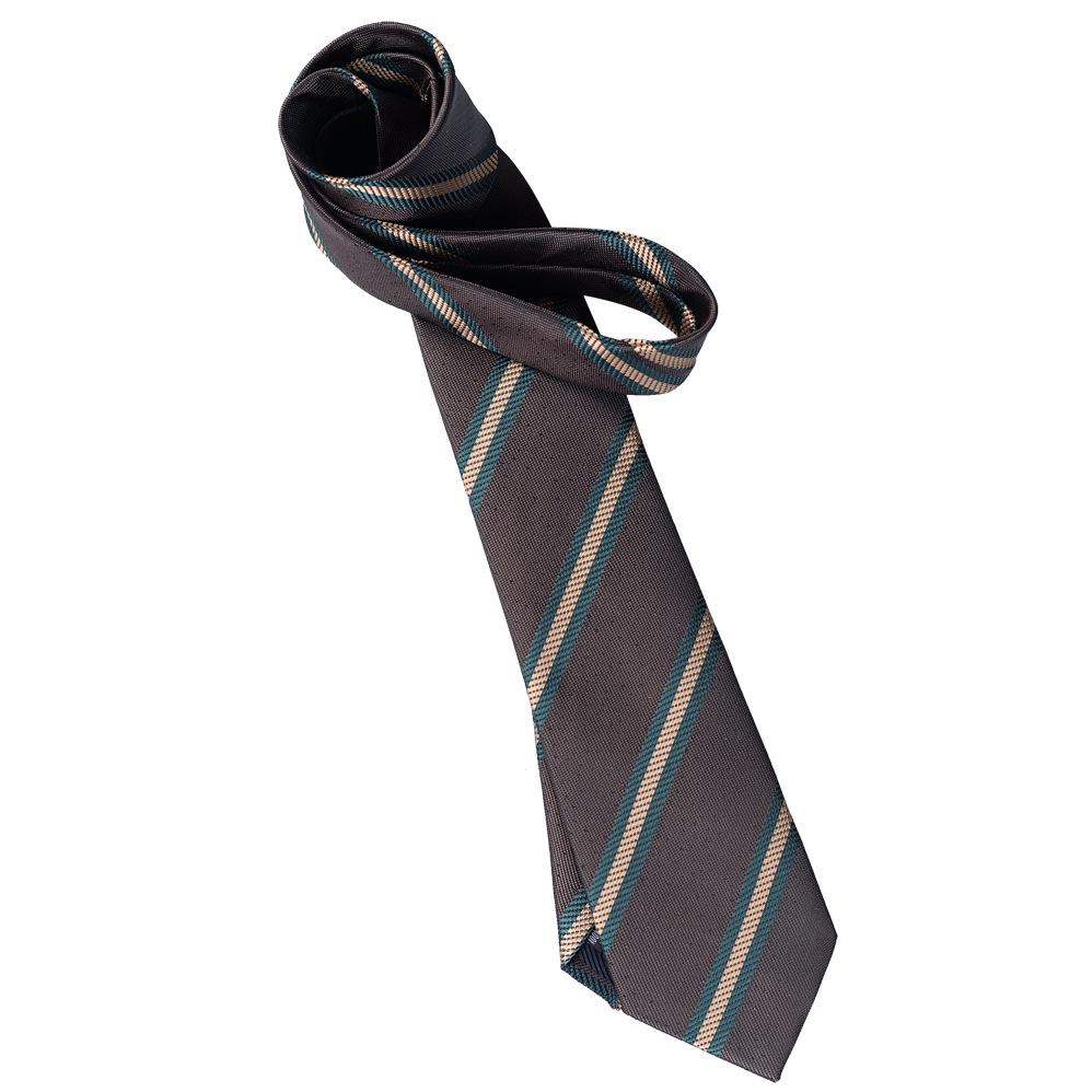 Универсальный ретро полосатый галстук для мужчин - Ручной вязки британский корейский стиль в коричневом, зеленом и синем цветах для деловой и официальной одежды.