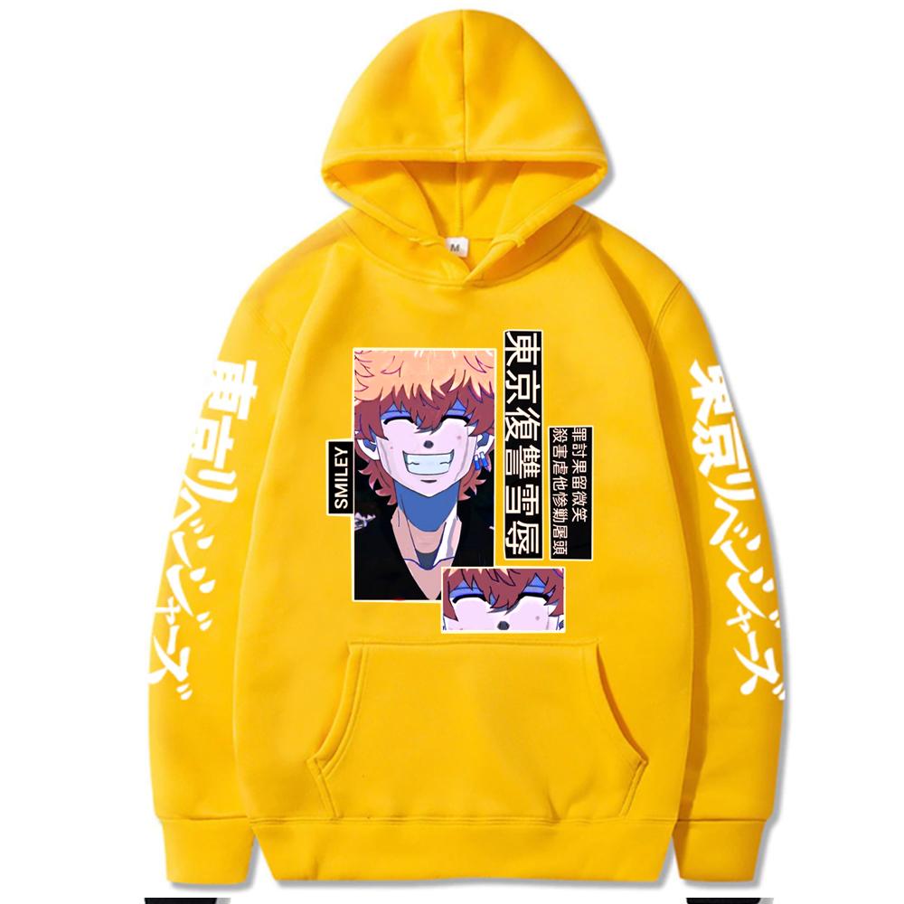 Аниме Tokyo Revengers Sad Smiley Nahoya Kawata Printed Hooded Men Women Hot Manga Hoodies Harajuku Unisex Oversize Sweatshirt
