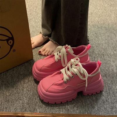 Нишевые дизайнерские туфли женские 2025 весенне-осенние модели кампус маффины подошвы на платформе толстая подошва повседневные туфли-папы с большим носком женские