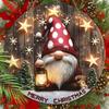 Очаровательная деревянная табличка «Гном Рождество», круглая табличка «Веселого Рождества» с гномом для декора на входную дверь, стену, идеальное рождественское украшение