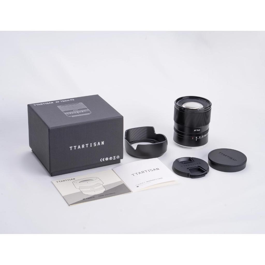 TTArtisan AF 75mm F2 E Mount Sony E Compatible Lens Large Aperture Single Focus Full Size Medium Telephoto Autofocus Black Famous Optical