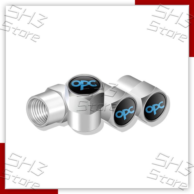 AAAYI1 4Pcs Car Metal Wheel Tire Air Valve Caps Tyre Rim Stem Covers For Vauxhall OPC Line Logo Opel Astra G H J K F Corsa Mokka Zafira