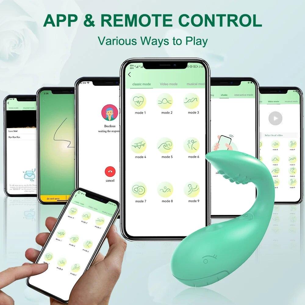 Мощное приложение, Bluetooth-вибратор для женщин, трусики с 2 двигателями, фаллоимитатор для точки G, массажер, вибрирующее яйцо любви, секс-игрушки для взрослых