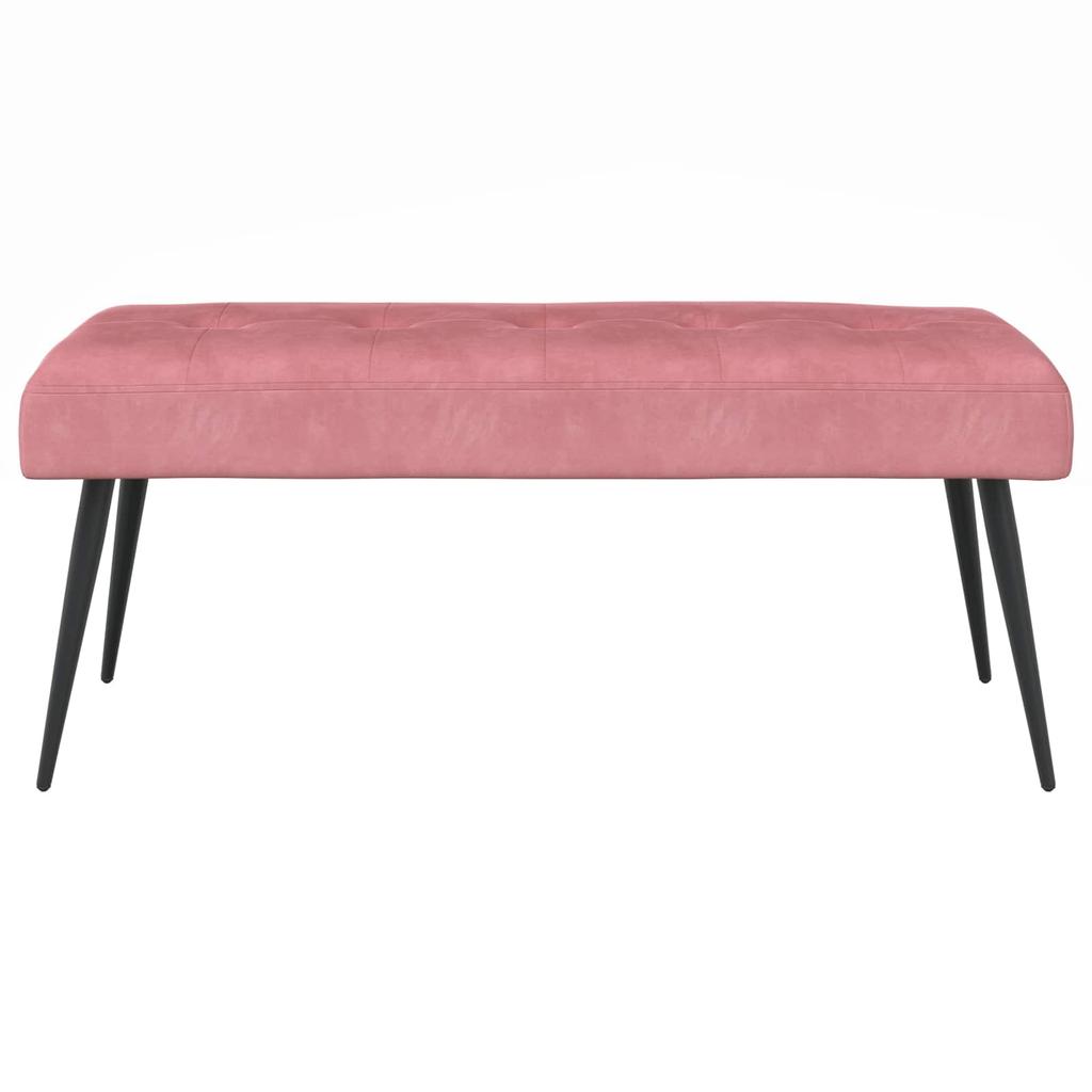 Button Tufted Bench Pink 110 x 40 x 46 cm Velvet