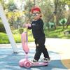 3 Wheel Scooters for Kids Sit or Stand Riding with Flip-Out Seat Adjustable Height Wide Deck Flashing Wheel Lights 3-12years Old