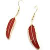 [M7818] - Red Orange 'Navajo' Earrings
