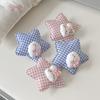Клетчатая звезда и заколка для волос с кроликом - Мультяшный стиль, Универсальный аксессуар для челки в японском стиле.