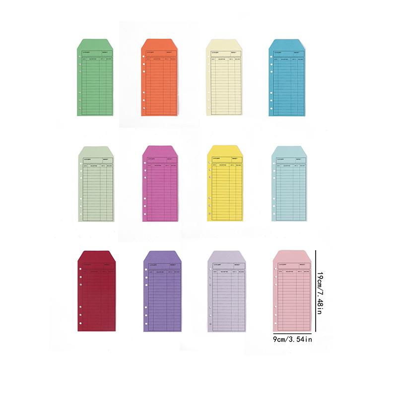 12 шт. бюджетных конвертов, картонная система денежных конвертов для экономии денег, папка-регистратор формата А6, бюджетный планировщик, органайзер, конверты, карманы