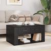 Coffee Table Black Oak Effect 80 x 50 x 40 cm Engineered Wood