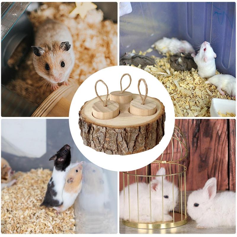 Интерактивная игра-нюхалка для питомцев, деревянная игрушка для кролика и хомяка, игрушка для добывания пищи, деревянный интерактивный обогатитель, дозатор лакомств