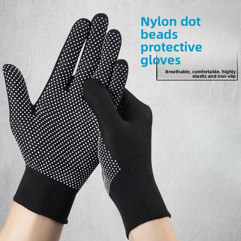 12 пар нейлоновых перчаток с точечным покрытием - Легкий, прочный, дышащий дизайн для ношения на открытом воздухе, подходят для езды на велосипеде, кемпинга, рыбалки
