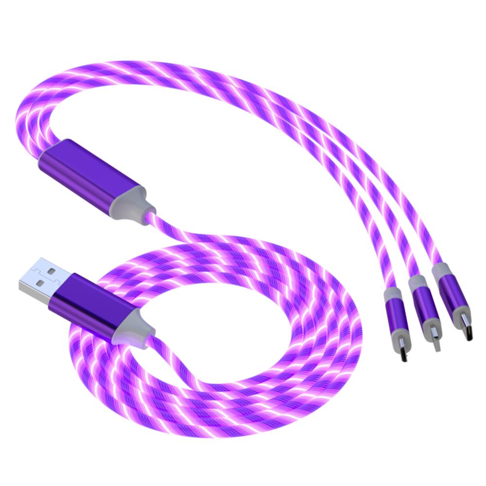 3-в-1 USB-кабель для передачи данных для телефона, кабель для быстрой зарядки