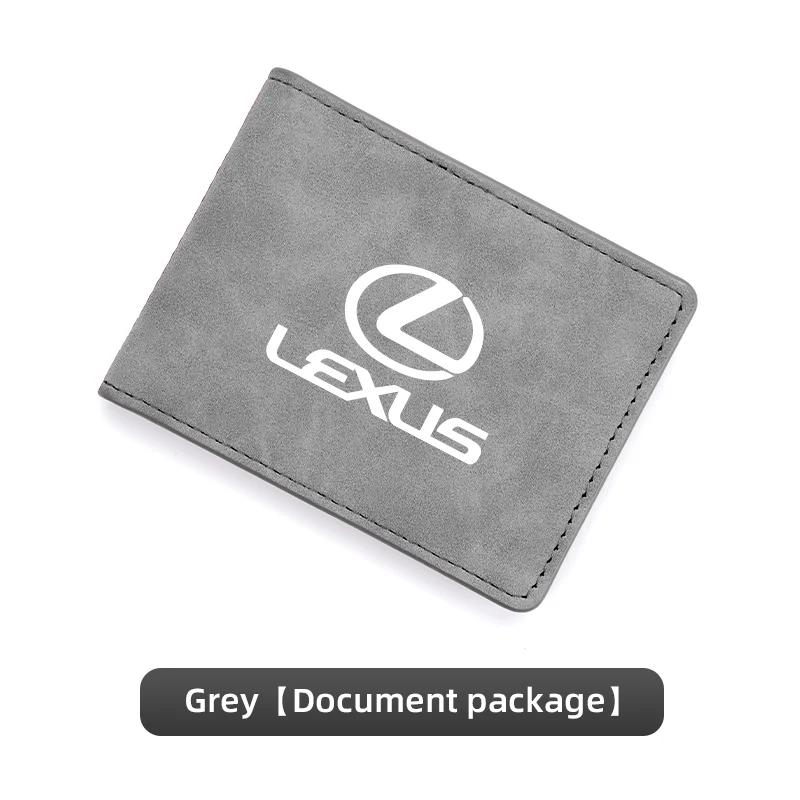 Car Driver License Cover Suede Wallet Card Storage Bag For Lexus IS200 UX250h Ct200h ES300h NX300h RX400h ES350 GX470 IS250 LS