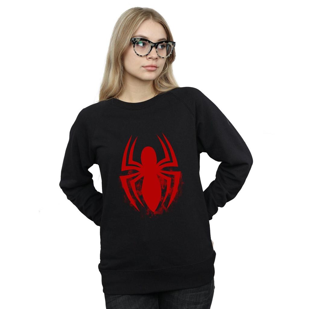 Marvel Womens/Ladies Spider-Man Logo Emblem Sweatshirt
