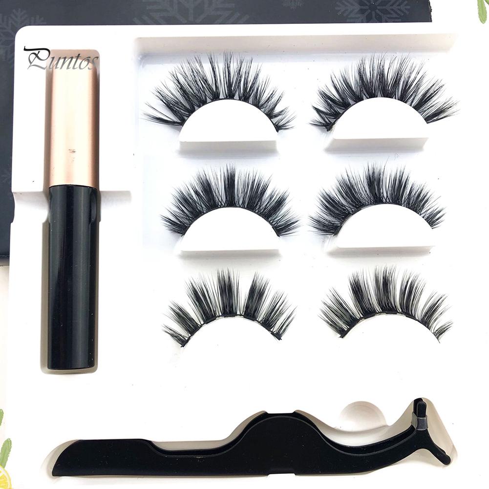 Puntos Стойкий женский макияж Магнитная подводка для глаз с набором пинцетов для накладных ресниц