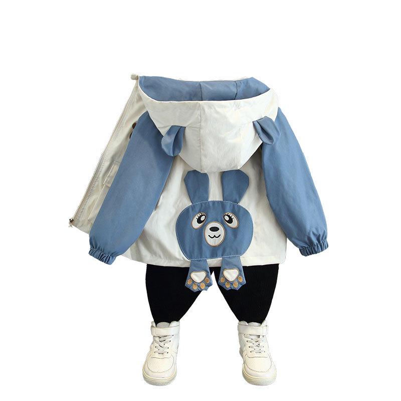 2025 Spring Boys' Hooded Zip-Up Jacket - Korean Style for Kids and Toddlers
