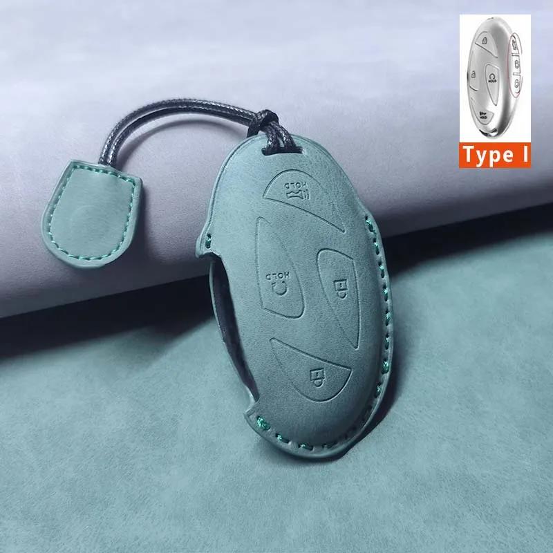 Car Smart Key Case Cover for Hyundai Grandeur GN7 Kona Ev 2023 Ionic 6 5/7 Bottons Leather Keychain Durable Protect Accessories