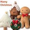 Новая рождественская серия плюшевых кукол, рождественский домик на елке, пряничный человечек, гирлянда, лось, плюшевая игрушка, украшение для дома для девочек, подарки