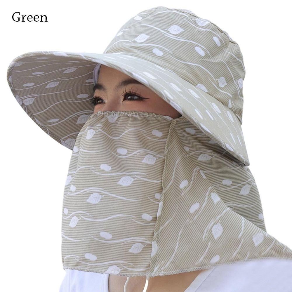 Women Summer Wide Brim Protective Cover UV Protection Hats Sun Hat Visor Caps