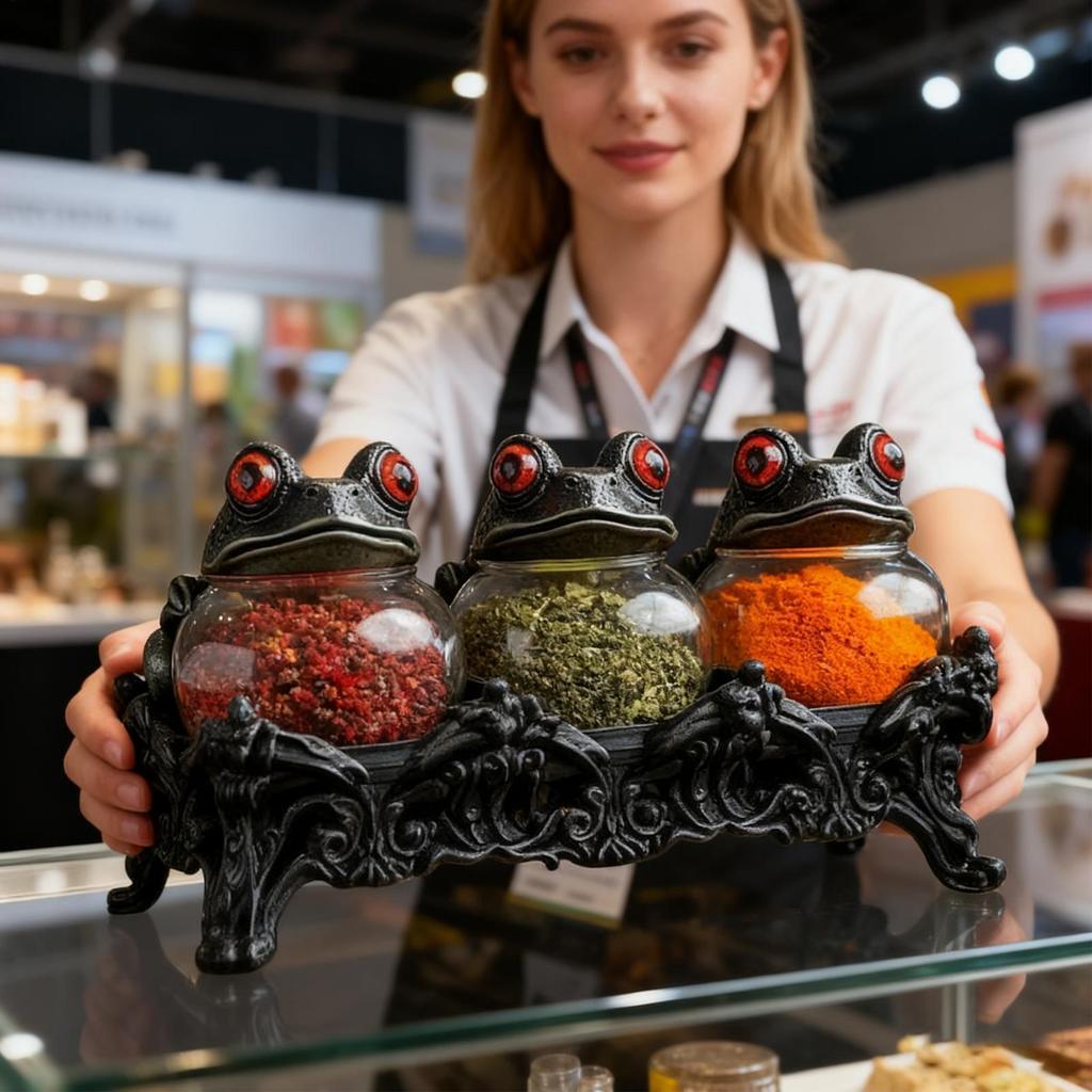 Банки для специй Дизайн лягушки Соль Перец Организация Контейнер Аптекарская банка с крышками для кладовой шкафа столешницы для еды приготовления пищи
