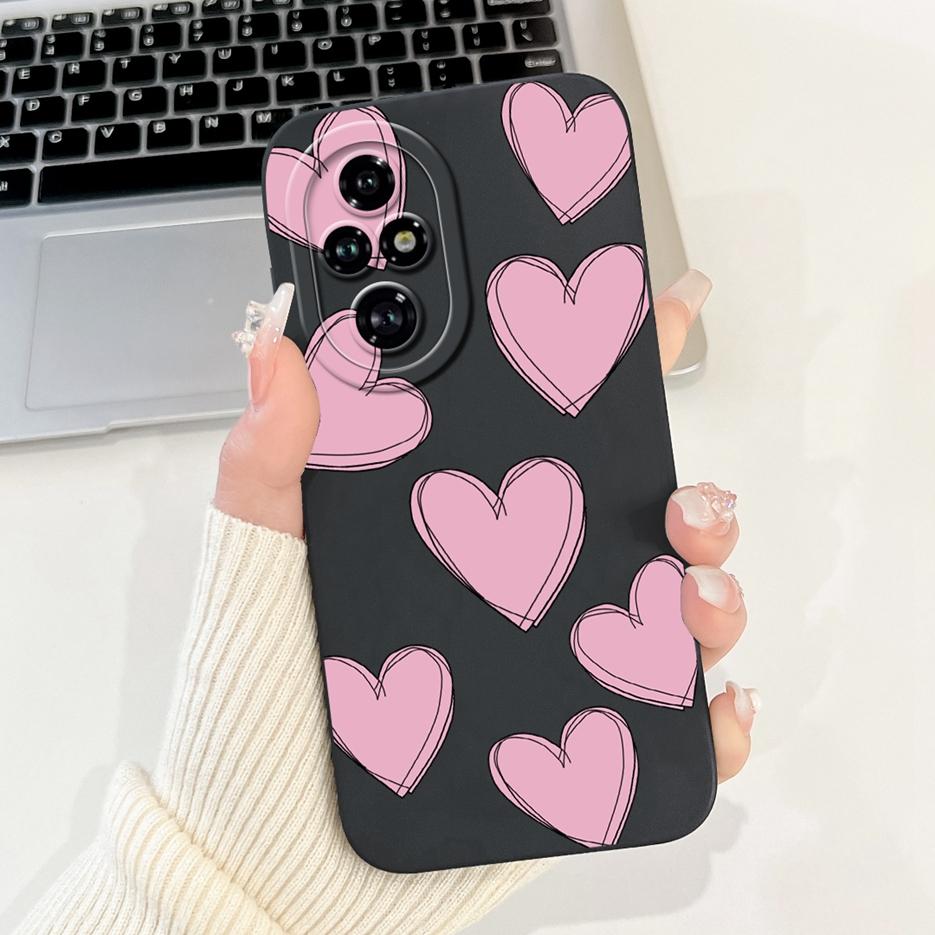 Чехол для Honor 200 Pro Стильный чехол с конфетным рисунком Полная защита камеры Чехол для телефона Для Honor 200 Lite Honor200 Smart Мягкие чехлы