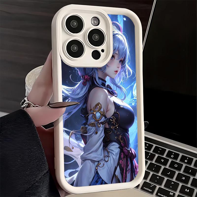 Чехол для телефона iPhone 17 Air 16E 15 16 Pro Max Genshin Impact Ganyu Чехол 14 Plus 13 12 Mini Мягкий Силиконовый Fundas
