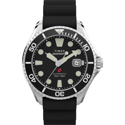 Автоматические часы Deepwater Meredian 200, водонепроницаемость 20 АТМ, сапфировое стекло, черный циферблат, TW2Y40000, мужские [Оригинал]