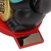 Plastic Rotatable Base Fortune Cat White & Gold & Black Car Dashboard Cat Ornament  Home Decoration