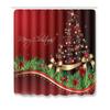 4 шт. Рождественский набор: шторка для душа, коврик для туалета, чехол для сиденья унитаза для праздничного декора ванной комнаты