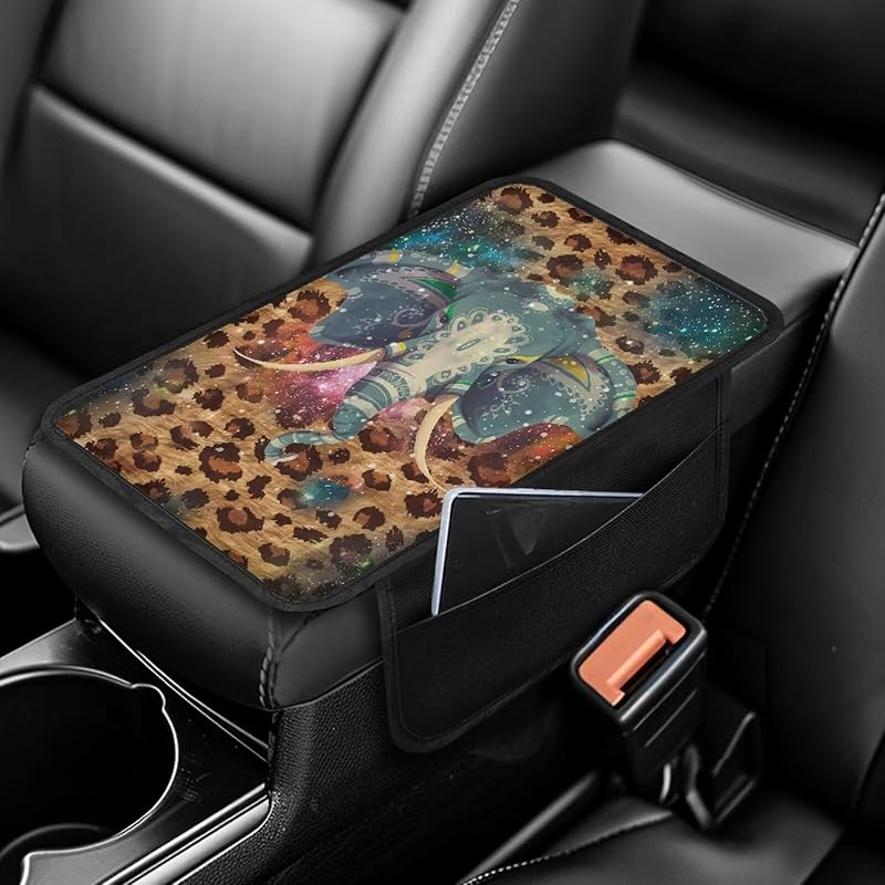 Чехол на центральную консоль автомобиля с принтом черепа, нескользящий чехол на подлокотник для автомобиля, универсальные защитные чехлы для подлокотников, подходят для автомобилей, внедорожников, декоративные чехлы для автомобилей